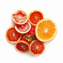 Fresh citrus and berries, vibrant slices