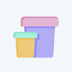 Icon Plastic Hot. related to Plastic Product symbol. flat style. design editable