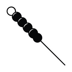 a black and white illustration of a rod with a ball on it.