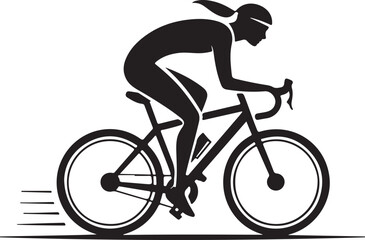 Naklejka premium Cyclist racing on bicycle sport speed