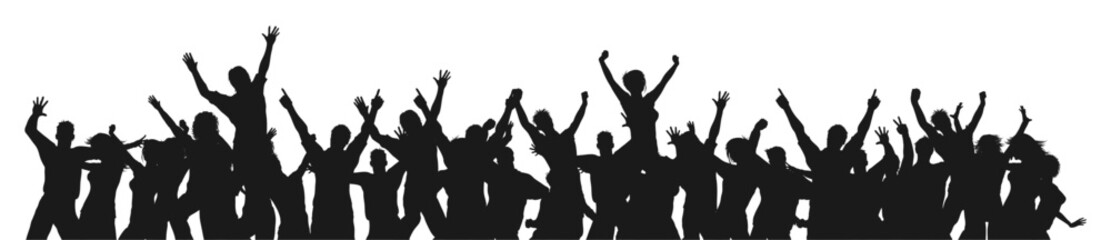 people crowd silhouette