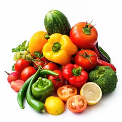 Colorful array of fresh fruits and vegetables (3)
