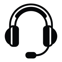 headphones icon on white background