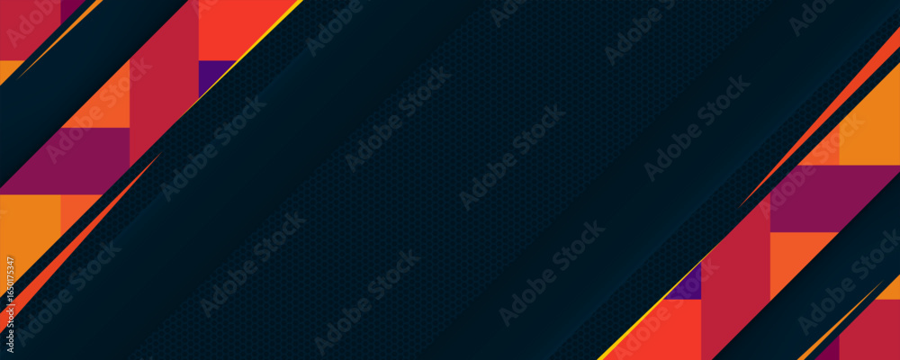 Sticker red and yellow striped background design with pattern and texture illustration