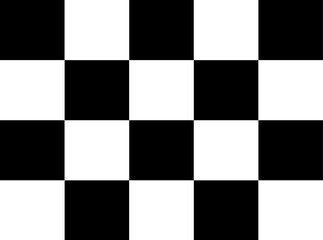 A classic and striking black and white checkerboard pattern.