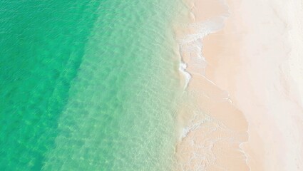 Aerial View of Tropical Beach and Turquoise Water ocean