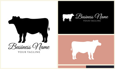 Cow Logo Design Variations. (7)