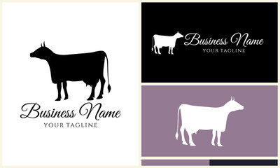Cow Logo Design Variations. (6)
