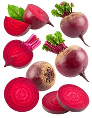 Fresh beets, various cuts