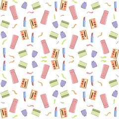 seamless pattern with make up