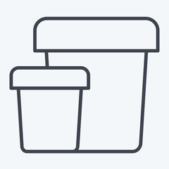 Icon Plastic Hot. related to Plastic Product symbol. line style. design editable