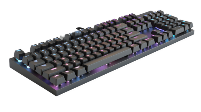 Sleek mechanical keyboard with vibrant RGB lighting for ultimate gaming and productivity