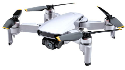 Modern Aerial Drone: A sleek and advanced aerial drone, perfectly capturing the essence of modern technology, is ready to elevate your visual experience, poised to capture breathtaking views.