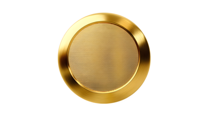 Stunning golden round badge perfect for awards, achievements, or luxury branding projects