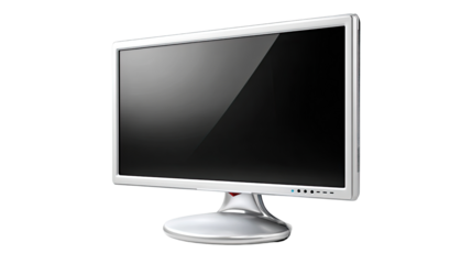 High-Tech Display: A contemporary computer monitor sits center stage, exuding minimalist design, ready to bring information and vision to the screen.