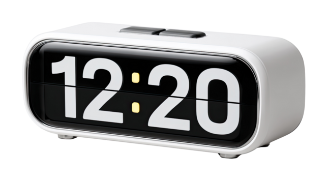 Modern Clock in Style: A close-up of a minimalist clock, showcasing a clear display. It's a functional piece of decor for modern living spaces