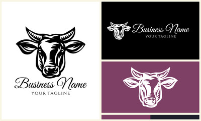 Cow Logo Design Variations. (45)