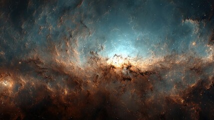 Obraz premium Cosmic nebula, swirling colors, deep space