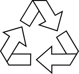 recycling symbol on white background