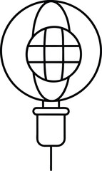 globe on a black background