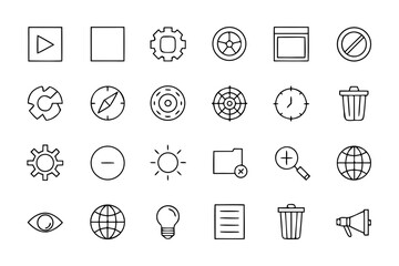 Simple crescent moon illustration on a black background for design element