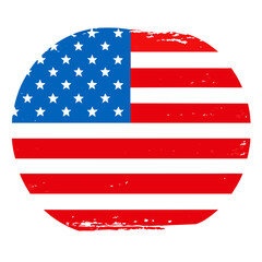 Distressed circular american flag design