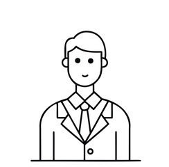 "Outline Vector Icon Set for Business and Finance on White Background.