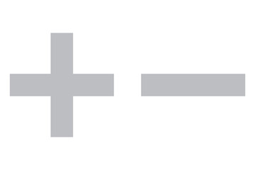 Plus minus icon editable flat vector illustration concept.