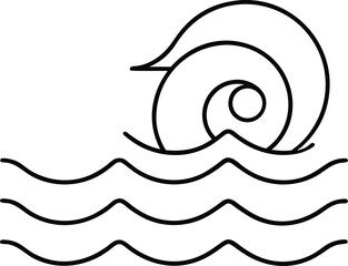 snail on white background