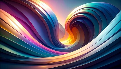 Abstract Colorful Swirling Design with Vibrant Hues.