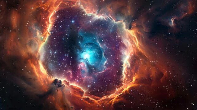 strange nebula in the outer space