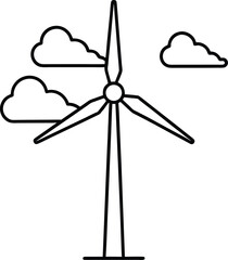 wind turbine on blue sky
