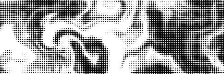 Dotted halftone gradient texture. Vanishing polka dot background. Repeating dots gradation pattern background. Black fading comic pop art overlay backdrop. Raster effect wallpaper. Vector ilustration © Sudiman