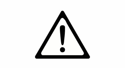 Bold and clear graphic illustration of a triangular warning sign with an exclamation mark, indicating caution, danger, or an important alert.
