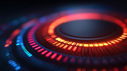 Digital Interface Design: A vibrant, modern image showcases the intricacies of digital interface design, with a focus on the dynamic interplay of light, color, and technological elements.