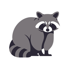Cute raccoon vector illustration adorable wildlife animal head icon