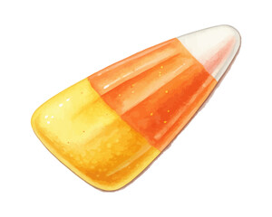 watercolor Candy Corn vector isolated on white background