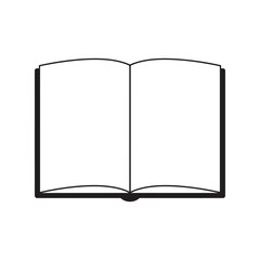 Open blank book vector illustration empty pages reading knowledge education concept isolated graphic