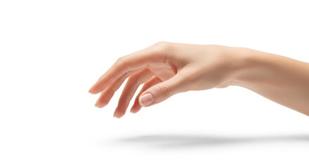 Woman's elegant hand reaching down with delicate fingers