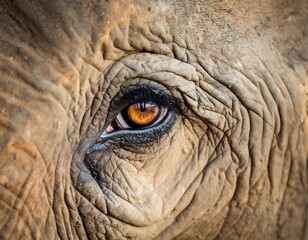 Close-up elephant eye