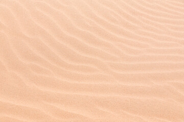 Pristine Golden Desert Sand Under Clear Sky Scenery