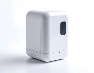 Modern White Touchless Dispenser, Isolated Studio Shot.