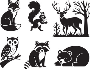Charming woodland creatures for kids' designs