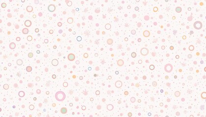 Minimal polka dot pattern, pastel pink on white background