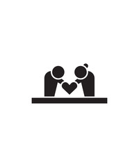 love couple icon, vector best flat icon.