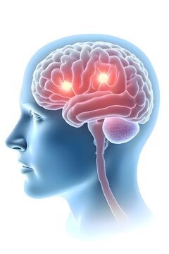 Medical Illustration of Lewy Body Dementia Brain