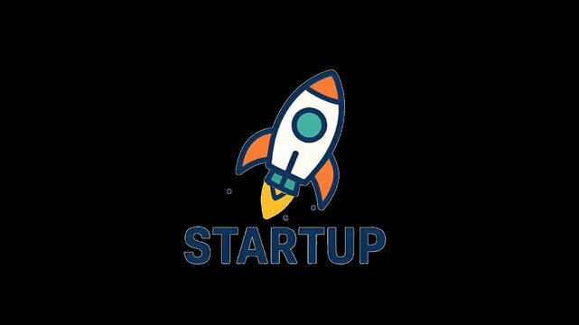 space rocket vector illustration startup alpha channel