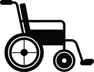 Motorized wheelchair vector icon.