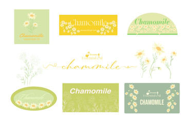 カモミール精油のロゴとイラスト