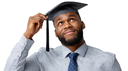 young male graduate holding diploma